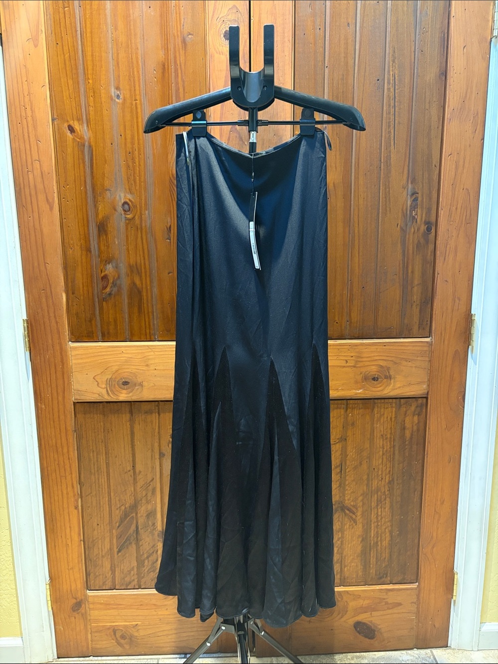 Catherine Malandrino black silk A-Line Maxi Skirt size 4